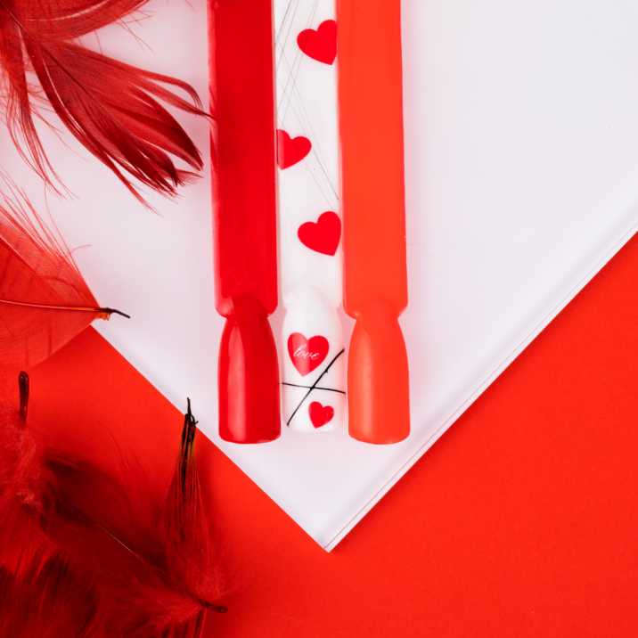 Öntapadós Valentinnapi Körömmatrica Z-D4214 - Red