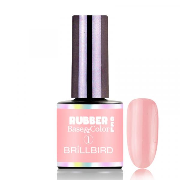 Rubber Base Mani Gel - 1 Pink 8ml - Színes Alapozózselé